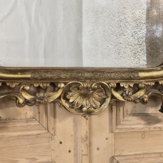 Mid-19th Century Italian Baroque Giltwood Mirror