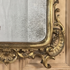 Mid-19th Century Italian Baroque Giltwood Mirror