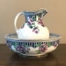 Antique English Transferware Washstand Pitcher & Bowl ca. 1900