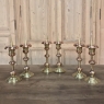 Rare Set of Six 18th Century Dutch Copper & Brass Candlesticks