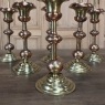 Rare Set of Six 18th Century Dutch Copper & Brass Candlesticks