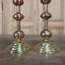 Rare Set of Six 18th Century Dutch Copper & Brass Candlesticks