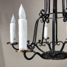 Antique Country French Hand Forged Wrought Iron Chandelier