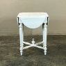 Painted Solid Oak Louis XVI Style Drop Leaf Clover Table