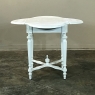 Painted Solid Oak Louis XVI Style Drop Leaf Clover Table