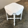 Painted Solid Oak Louis XVI Style Drop Leaf Clover Table