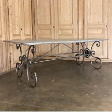 19th Century Door converted to Wrought Iron Dining Table