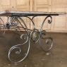 19th Century Door converted to Wrought Iron Dining Table