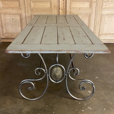 19th Century Door converted to Wrought Iron Dining Table