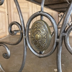 19th Century Door converted to Wrought Iron Dining Table