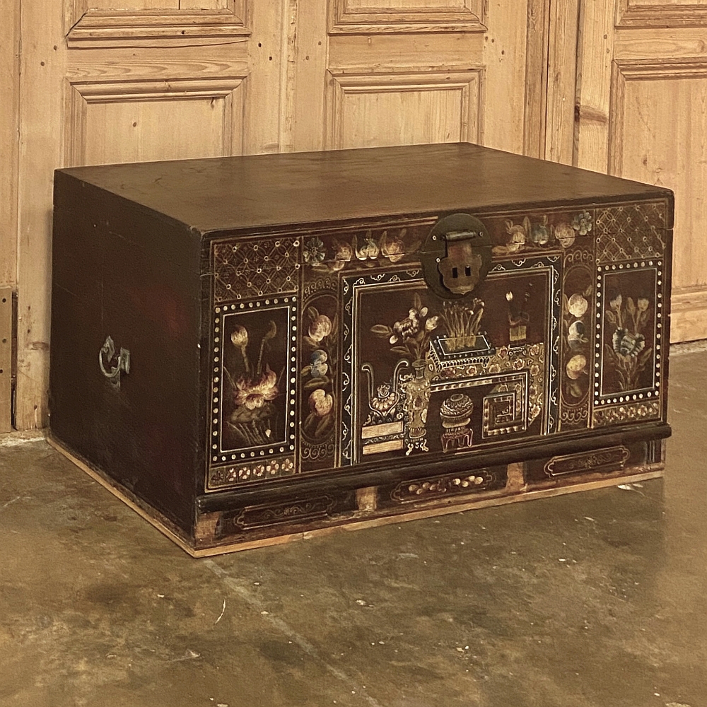 hand painted trunk