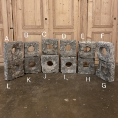 18th Century Decorative Carved Granite Architectural Blocks