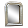 19th Century Petite French Louis Philippe Period Silver Gilded Mirror