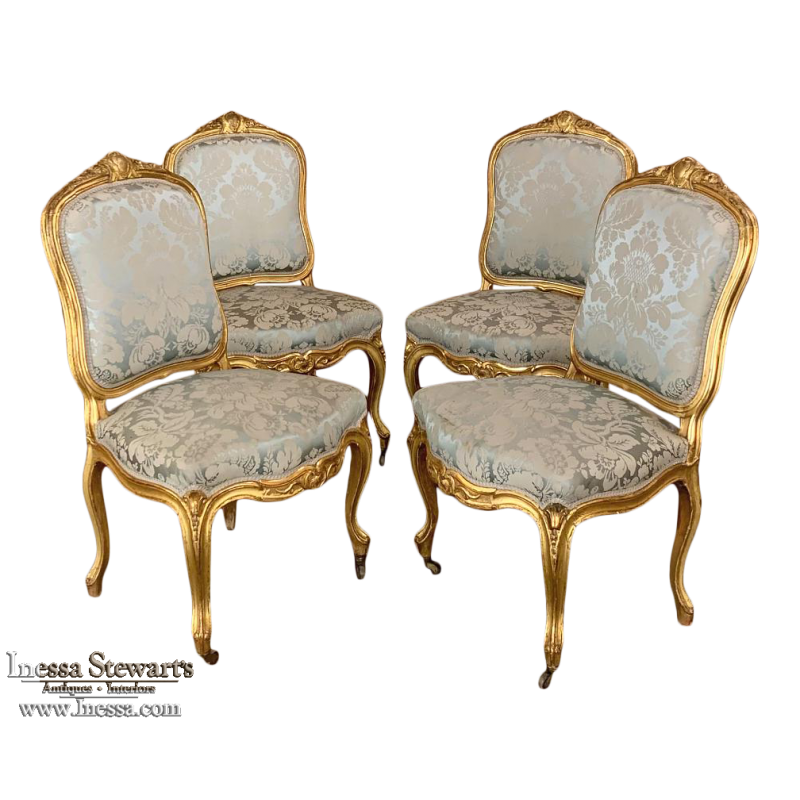 19th Century French Louis XV Style Carved and Gilt Wood Childs