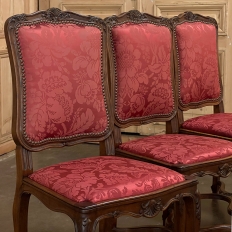Set of 6 Antique French Louis XV Silk Gilt Dining Chairs with Solid He –  KLM Luxury Consignment