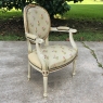 19th Century French Louis XVI Painted Needlepoint Armchair