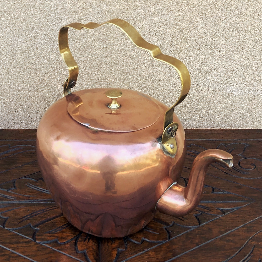 19th Century Brass Tea Kettle