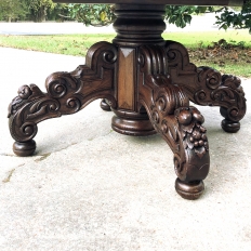 Mid-19th Century French Renaissance Oval Center Table