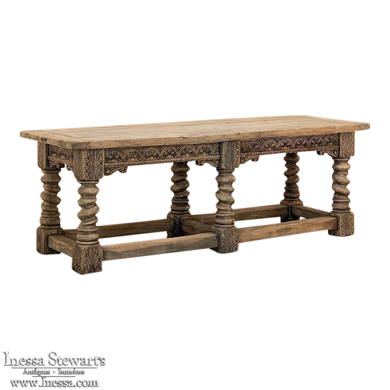 Large Antique Conference Library Table for sale at Pamono