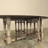 19th Century Grand Drop Leaf Gate Leg Dining Table in Stripped Oak