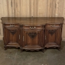 Grand French Louis XIV Serpentine Solid Walnut Buffet