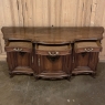 Grand French Louis XIV Serpentine Solid Walnut Buffet