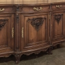 Grand French Louis XIV Serpentine Solid Walnut Buffet