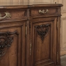 Grand French Louis XIV Serpentine Solid Walnut Buffet