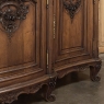 Grand French Louis XIV Serpentine Solid Walnut Buffet