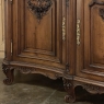 Grand French Louis XIV Serpentine Solid Walnut Buffet