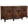 Grand French Louis XIV Serpentine Solid Walnut Buffet