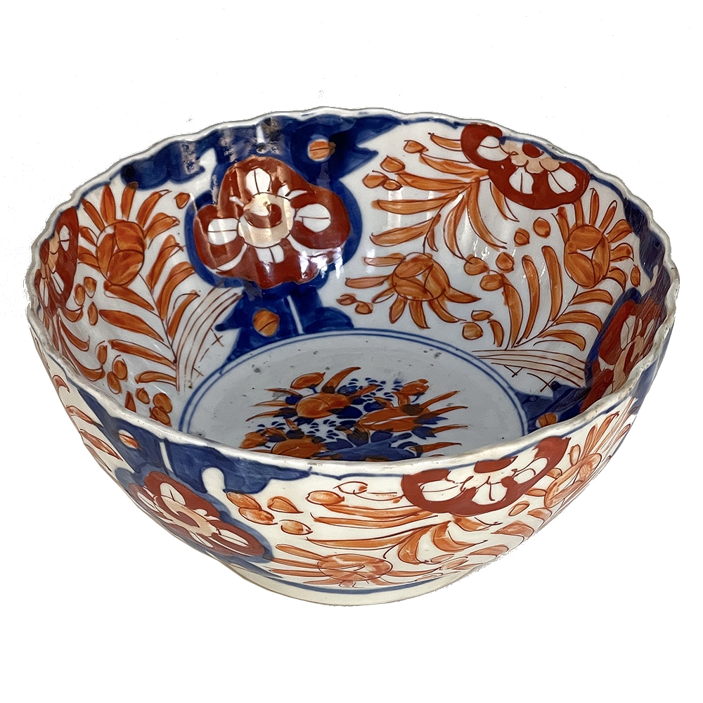 19th selling Century Hand Painted Japanese Planter Bowl