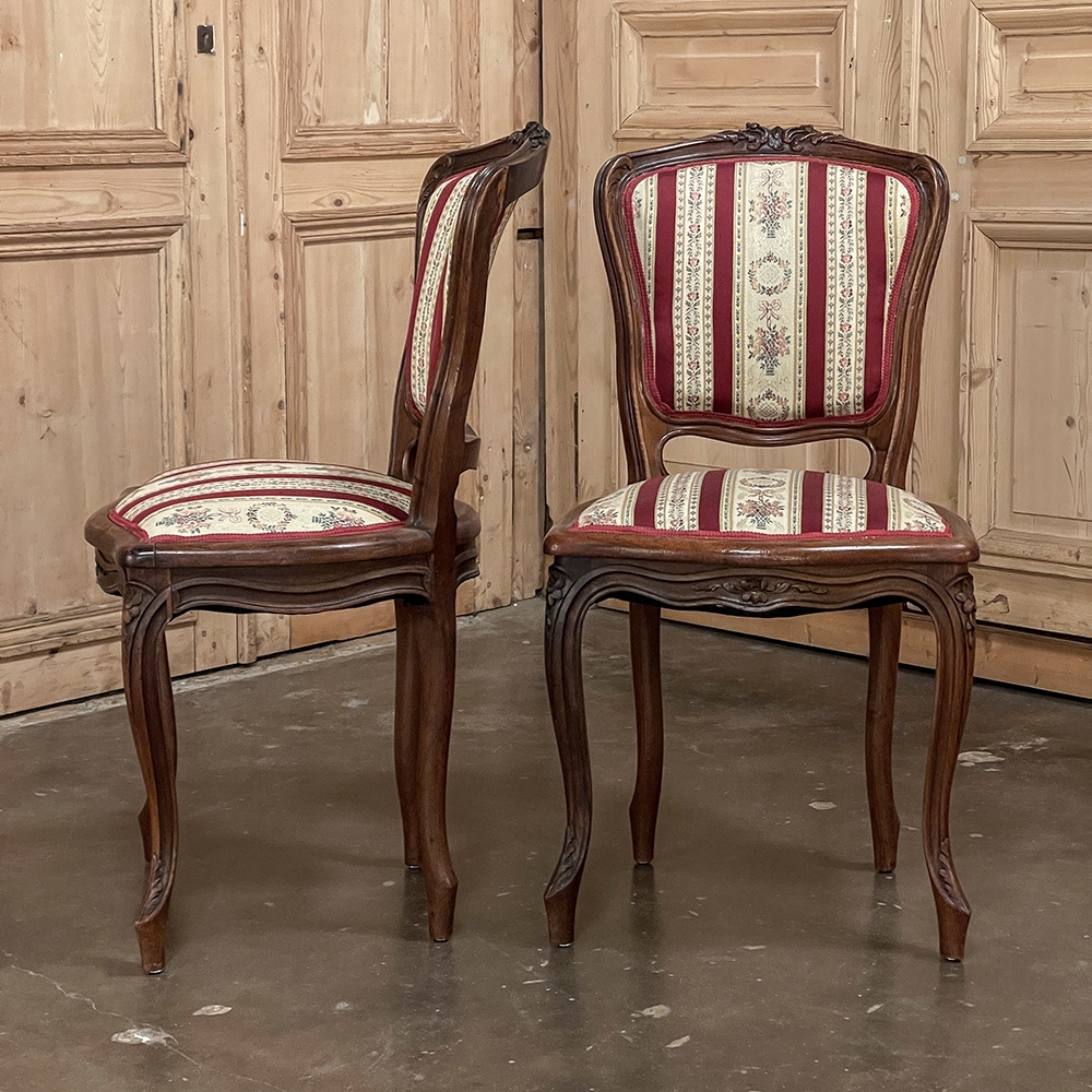 Set of Twelve French Louis XV Style Walnut Dining Chairs – Erin