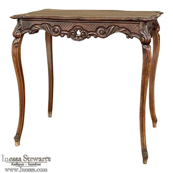 19th Century French Regence Walnut End Table ~ Side Table