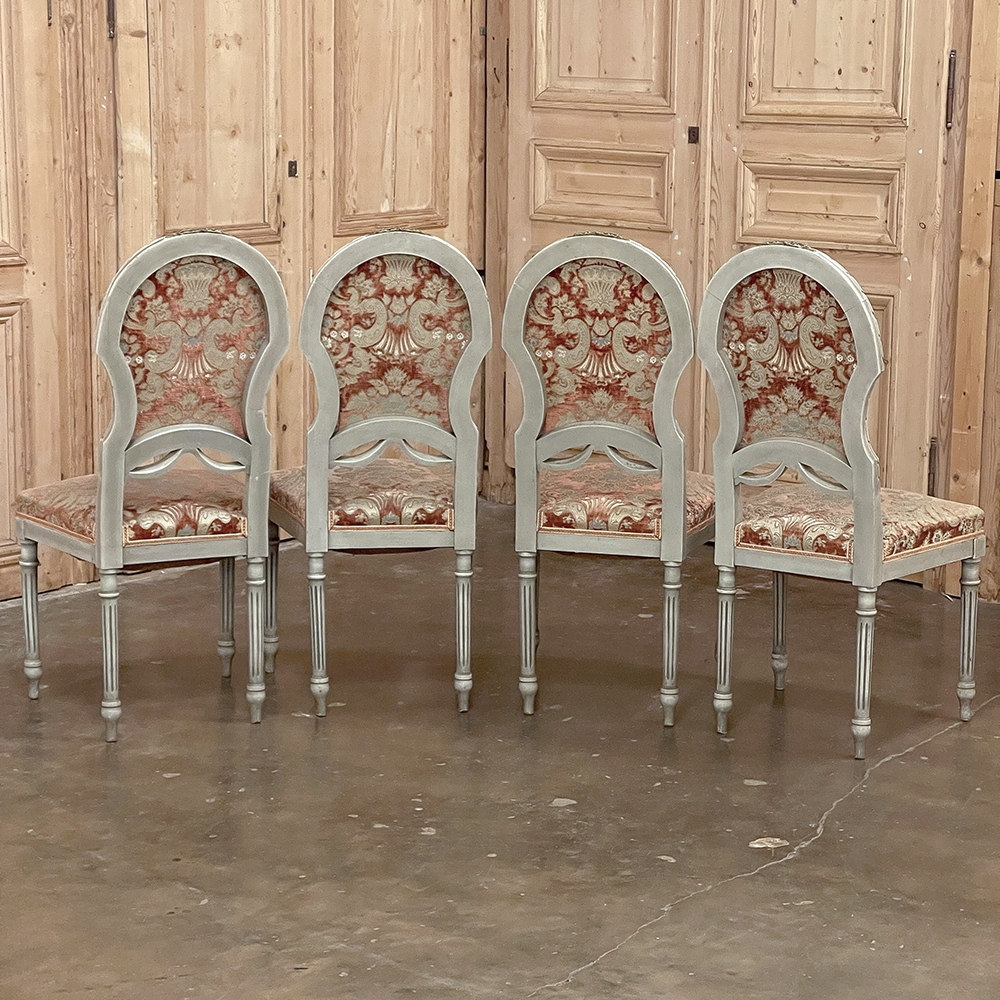 Set of Six French Louis XVI Style Painted Dining Chairs – Erin