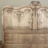 Antique French Louis XIV QUEEN Bed in Stripped Oak