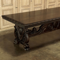 Grand Antique Italian Renaissance Walnut Banquet Table