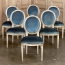 Set of 6 Antique French Louis XVI Painted Dining Chairs