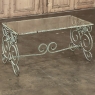 Belle Epoque Period French Painted Wrought Iron & Glass Coffee Table