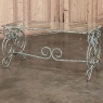 Belle Epoque Period French Painted Wrought Iron & Glass Coffee Table