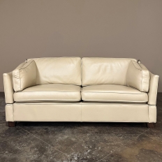 Mid-Century Modern Knole Leather Sofa