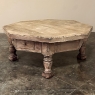 Rustic Antique Octagonal Coffee Table in Stripped Oak