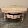 Rustic Antique Octagonal Coffee Table in Stripped Oak