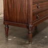 Antique French Louis XVI Mahogany Commode with Carrara Marble Top