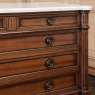 Antique French Louis XVI Mahogany Commode with Carrara Marble Top