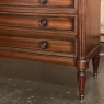 Antique French Louis XVI Mahogany Commode with Carrara Marble Top