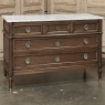 19th Century French Louis XVI Mahogany Commode with Carrara Marble Top