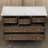 19th Century French Louis XVI Mahogany Commode with Carrara Marble Top