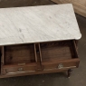 19th Century French Louis XVI Mahogany Commode with Carrara Marble Top