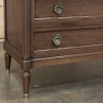 19th Century French Louis XVI Mahogany Commode with Carrara Marble Top